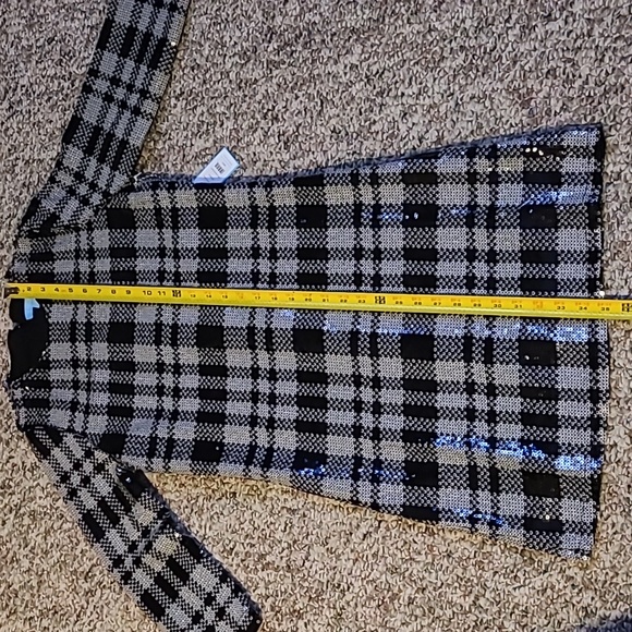 DRAPER JAMES WOMENS BLACK & WHITE SEQUIN SHEATH DRESS SIZE 4 - Picture 14 of 15